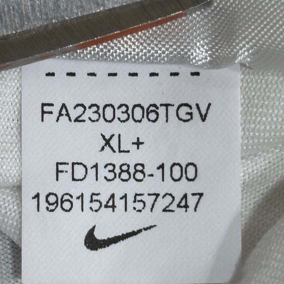 Nike Dri FIT Long Sleeve Athletic Shirt White Black Swoosh Men's XL+ - Picture 8 of 9